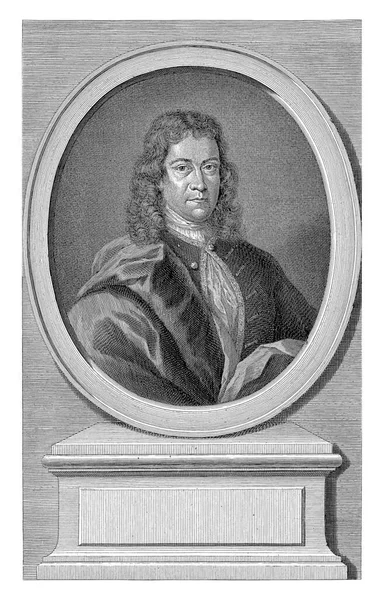 Портрет Пітера Колба Якоба Хаубракена 1708 1780 Буст Справа Від — стокове фото