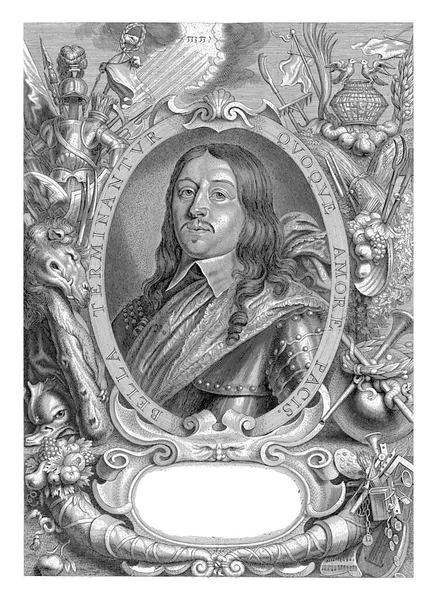 Karel Gustaaf Van Palatinate Zweibrucken的肖像 Cornelis Galle 1650年 Karel Gustaaf — 图库照片