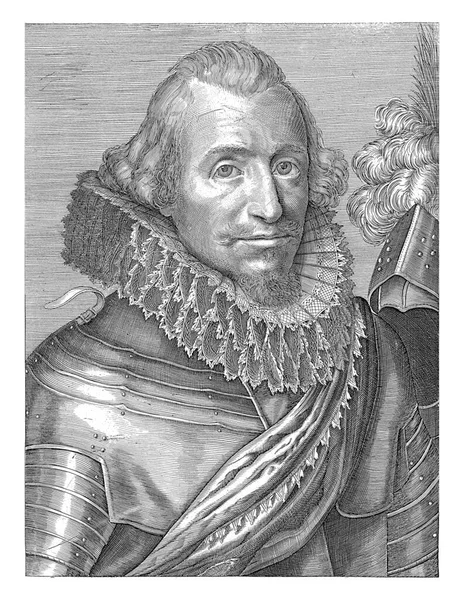Portret Van Ernst Casimir Onderste Marge Drie Regels Latijnse Tekst — Stockfoto