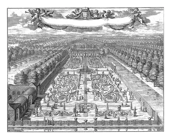 Parterretuin Zorgvliet Johannes Jacobsz Van Den Aveele 1721 1774 Άποψη — Φωτογραφία Αρχείου