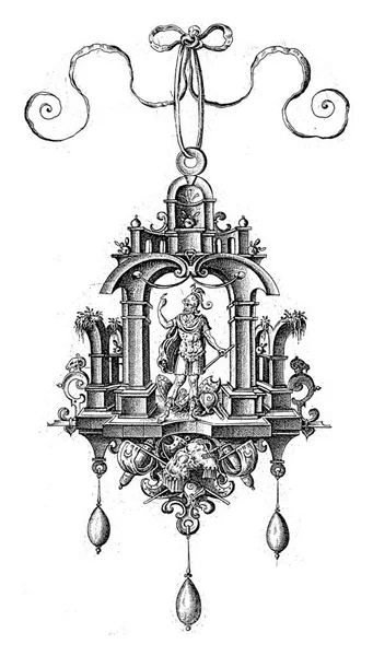 Colgante Pendeloque Con Marte Hans Collaert Después Monogrammist Evg 1555 —  Fotos de Stock