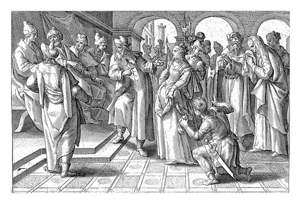 Susanna Bírák Előtt Crispijn Van Passe Maerten Vos Után 1574 — Stock Fotó
