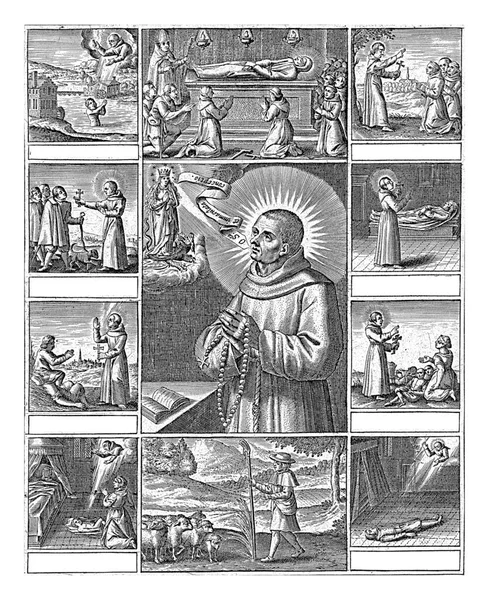 Paschalis Baylon Praying Mary Joannes Galle 1626 1676 Franciscan Paschal — Stock Photo, Image