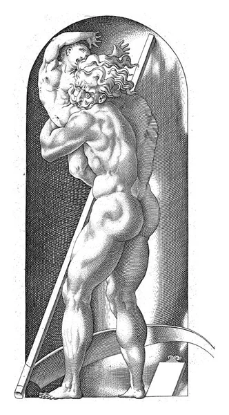 Saturn Římský Bůh Zemědělství Požírá Jedno Svých Dětí Výklenku Jeho — Stock fotografie