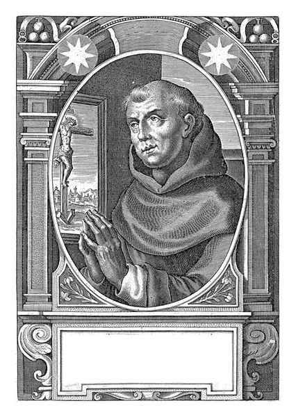 Portret Van Sint Nicolaas Van Tolentino Populaire Predikant Biechtvader — Stockfoto