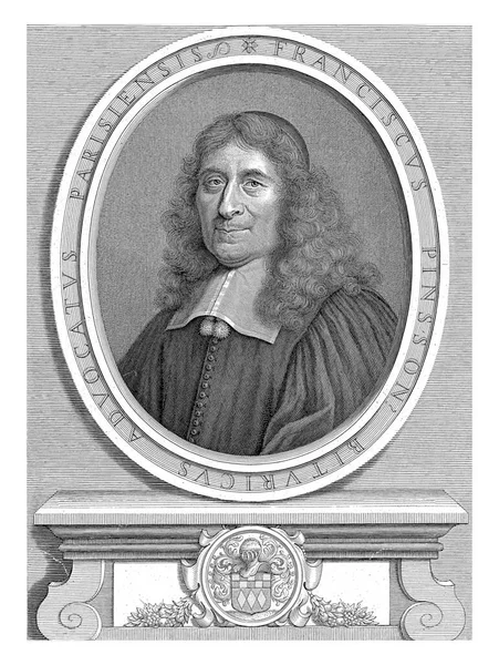 Portrét Právníka Francoise Plissona Desruella Pieter Van Schuppen 1680 — Stock fotografie