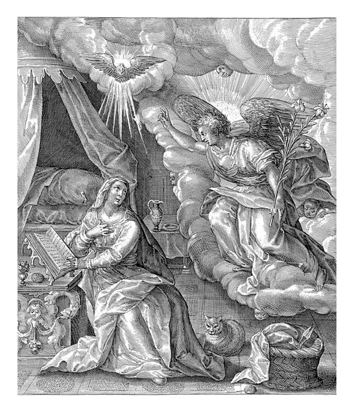Annunciation Magdalena Van Passe Crispijn Van Passe Után 1610 1638 — Stock Fotó