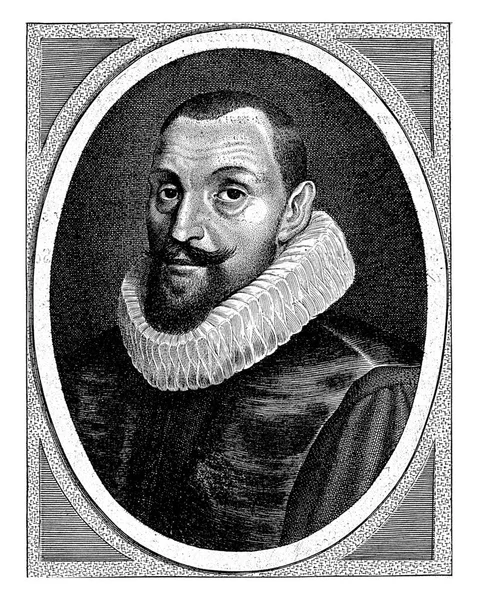 1625年莱顿大学教授 神学家费斯图斯 荷米厄斯的画像 — 图库照片