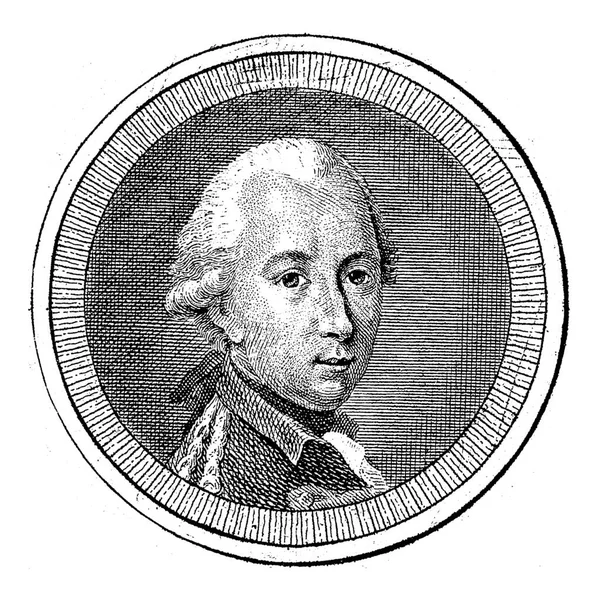 Bir Madalyonda Vatansever Alexander Philip Van Der Capellen Portresi Portrenin — Stok fotoğraf