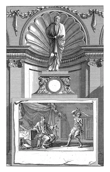 Ambroży Mediolanu Ojciec Kościoła Jan Luyken Janie Goeree 1698 Ojciec — Zdjęcie stockowe