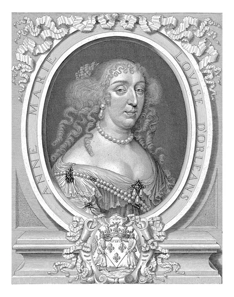 Retrato Ana Maria Luísa Orleães Duquesa Montpensier Pieter Van Schuppen — Fotografia de Stock