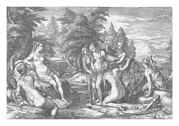 Diana Scopre Gravidanza Callisto Jan Saenredam Dopo Hendrick Goltzius 1599 — Foto Stock