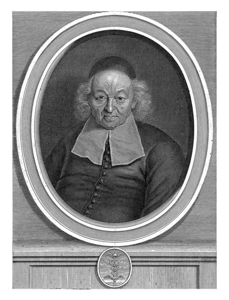 Retrato Astrônomo Matemático Bibliotecário Sacerdote Francês Ismael Bullialdus — Fotografia de Stock