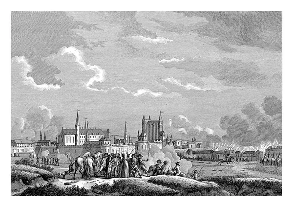 Vendeers Támadása Nantes Ellen Wiedemaand 1793 Reinier Vinkeles Jacques Francois — Stock Fotó