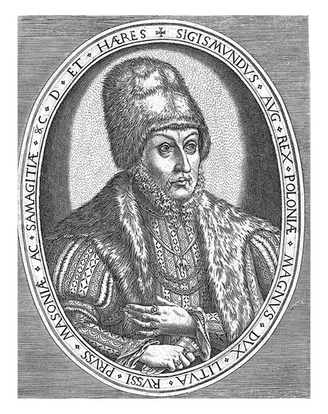 Portret Van Sigismund Augustus Koning Van Polen Halve Lengte Rechts — Stockfoto