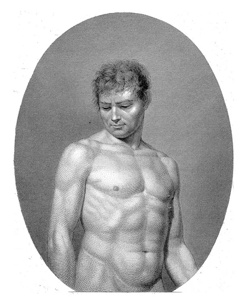 Male Nude Johannes Mare Philippus Velijn 1825 — Stock Photo, Image