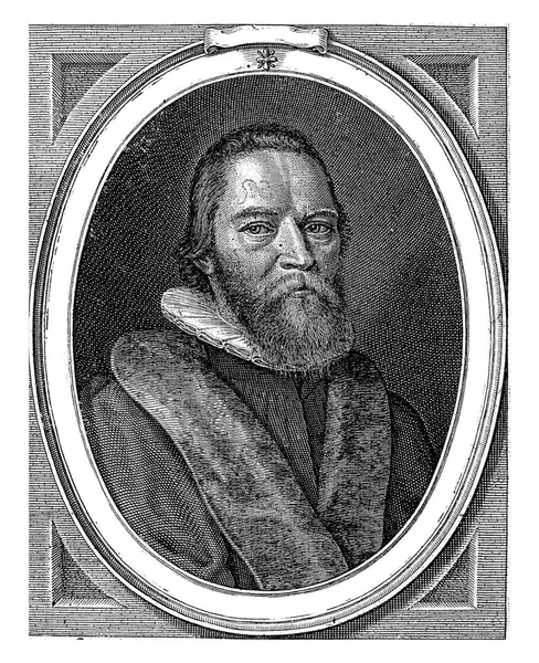 Retrato Del Académico Caspar Erasmus Brochman Letra Borde Del Marco — Foto de Stock