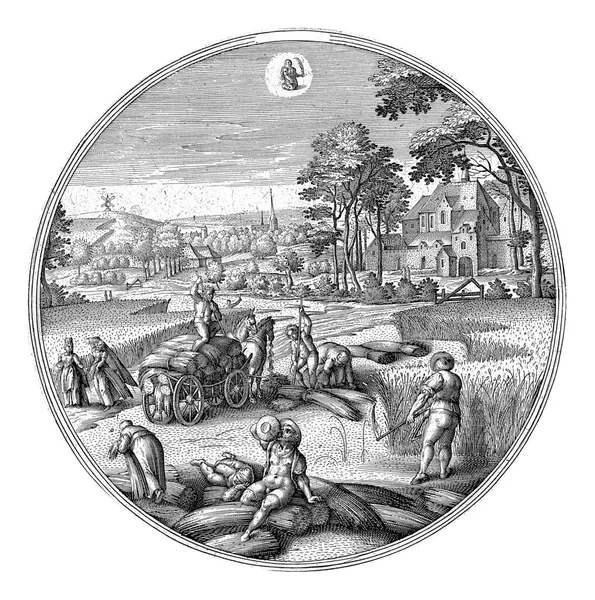 Augustus Adriaen Collaert Hans Bol 1578 1582 Frame Summer Landscape — Stock Photo, Image