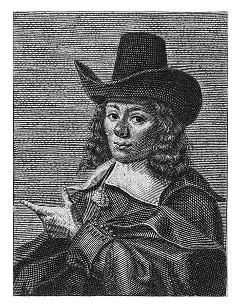 Portrait Pieter Schout Lord Hagestein Canon Utrecht Blank Margin — Stock Photo, Image