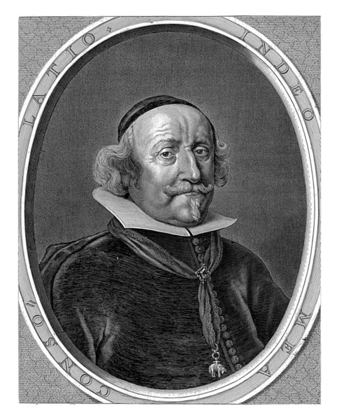 Retrato Wolfgang Willem Van Palatinate Neuburg Com Sinal Ordem Velo — Fotografia de Stock