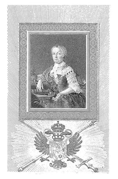 Retrato Maria Teresa Imperatriz Romano Alemã Giovanni Vendramini Depois Pencini — Fotografia de Stock