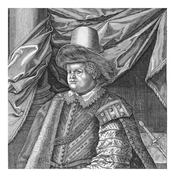 Portret Christiaana Elektora Saksonii Motto Initium Sapientiae Timor Domini — Zdjęcie stockowe