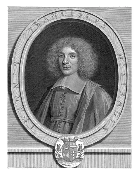 Retrato Jean Francois Estrades Nicolas Pitau Después Nicolas Plattemontagne 1644 — Foto de Stock