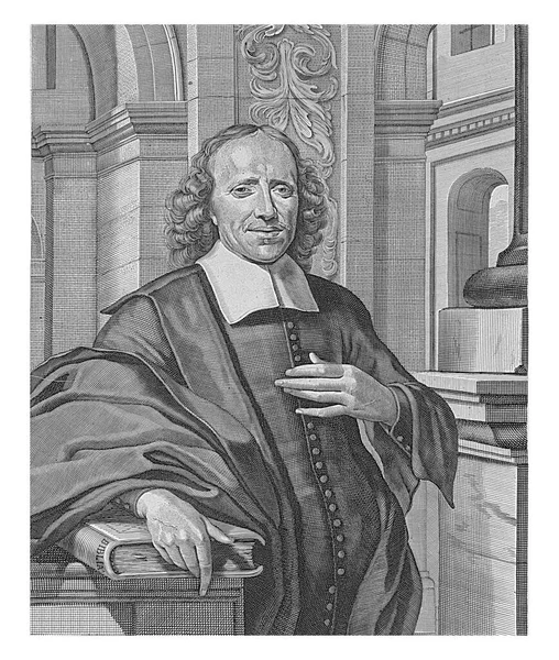 Henricus Van Born牧师站在教堂里的画像 — 图库照片