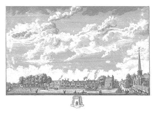 Вид Воорбург Івен Безоет 1730 1769 — стокове фото