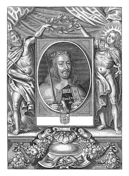 Retrato Uma Moldura Oval Fernando Iii Arquiduque Áustria Imperador Sacro — Fotografia de Stock