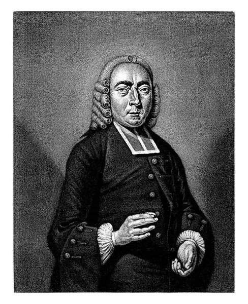 Portret Van Dominee Henricus Hageman Pieter Louw 1743 1760 — Stockfoto