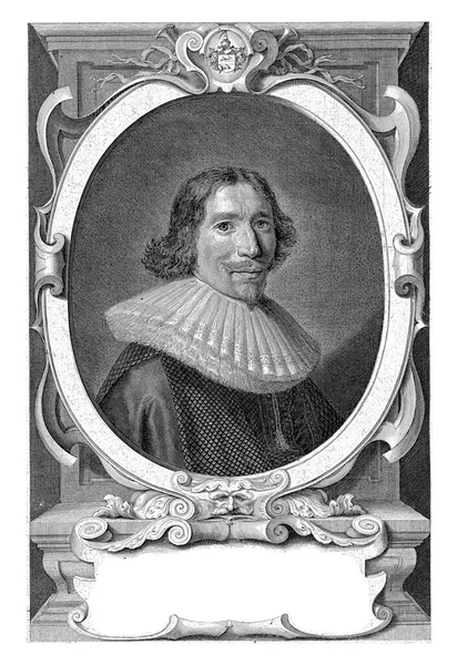 Porträt Des Amsterdamer Schulmeisters Und Kalligraphie Autors Hendrik Meurs — Stockfoto