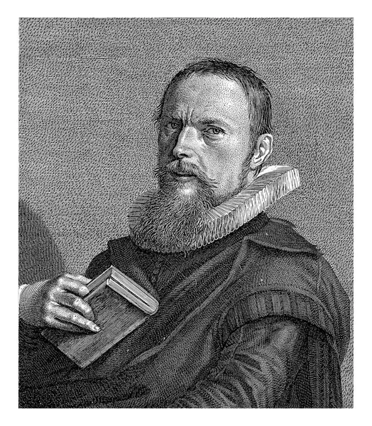 Porträtt Samuel Ampzing Jan Van Velde Efter Frans Hals 1632 — Stockfoto