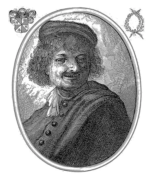 Portrait Merlin Anglois Anonymous Balthazar Moncornet Attributed Rembrandt Van Rijn — Stock Photo, Image