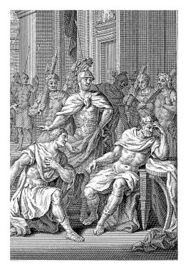Franois-Marie Arouet 'nin (Voltaire) Fransızca metninden sonra Sybrand Feitama' nın 'Brutus' adlı trajedisinin başlık sayfası, 1735