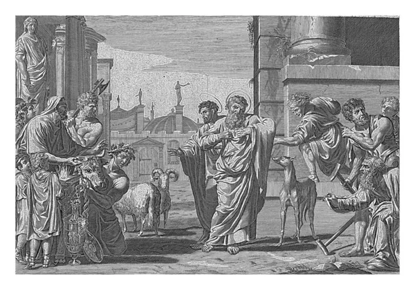 Barnabas Och Paulus Lystra Anonym 1652 1702 Prästen Jupiters Tempel — Stockfoto