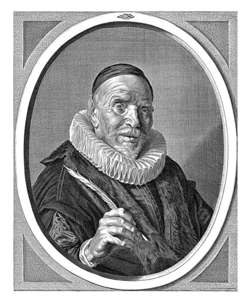 Portret Van Schrijver Historicus Pieter Christiansz Bor Jarige Leeftijd Met — Stockfoto