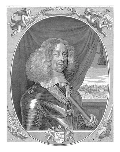 Porträtt Jacob Baron Van Wassenaer Lord Obdam Theodor Matham Efter — Stockfoto