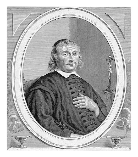 Portret Van Ambrosius Plettenbergh Pastoor Theoloog Amsterdam — Stockfoto