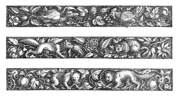 Trois Frises Avec Des Animaux Michiel Blon Vers 1611 Vers — Photo