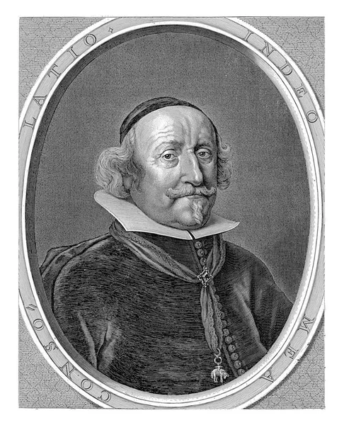 Retrato Wolfgang Willem Van Palatinate Neuburg Com Sinal Ordem Velo — Fotografia de Stock