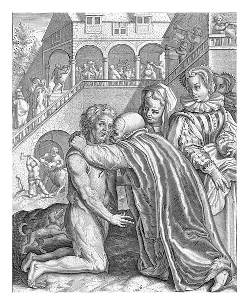 Homecoming Prodigal Son Nicolaes Bruyn 1581 1656 Hijo Pródigo Arrodilla —  Fotos de Stock