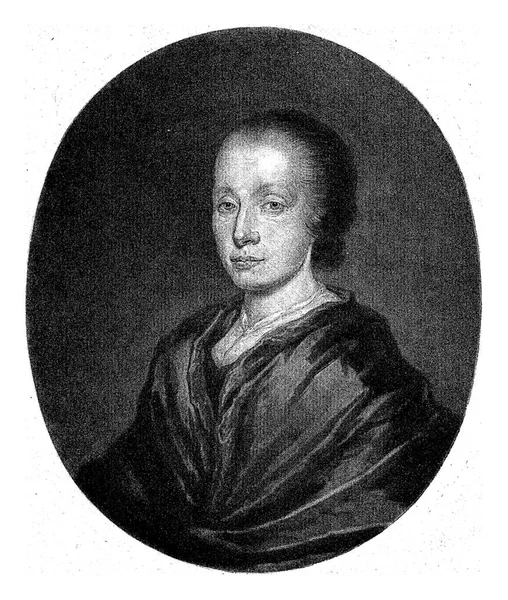 雕刻家Johanna Koerten的肖像 Pieter Schenk David Van Der Plas 1701年 — 图库照片