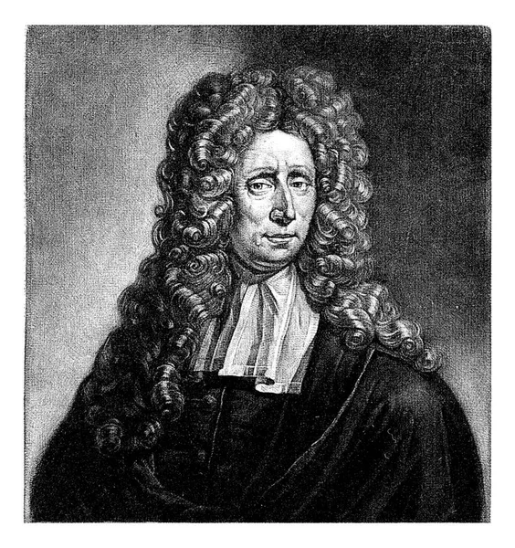 Portrét Lékaře Botanika Fredericka Ruysche Juriaen Pool 1694 — Stock fotografie