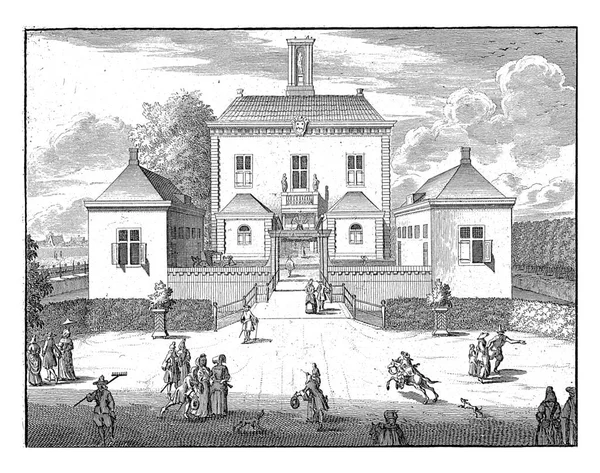 Veduta Frontale Del Castello Gunterstein Breukelen Joseph Mulder 1680 1696 — Foto Stock