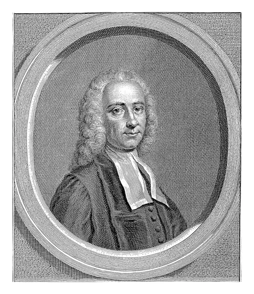 Oval ofisteki James Hervey 'in sağını kır. Portre, adının ve bilgilerinin Hollandaca dört satırda yer aldığı bir kaide üzerinde duruyor..