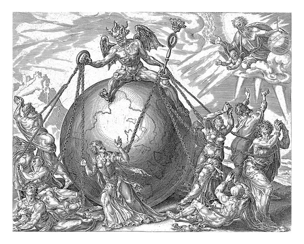 Niech Przyjdzie Twoje Królestwo Johannes Wierix Maarten Van Heemskerck 1569 — Zdjęcie stockowe