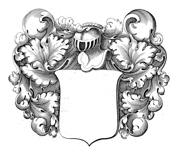Герб Увенчанный Шлемом Micel Blon Приписывается 1600 1699 — стоковое фото