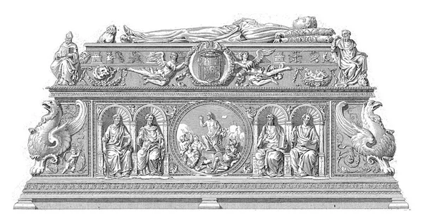 Гробница Фердинанда Католика Изабеллы Католической Вершине Лежащей Скульптуры Гробницы Gisant — стоковое фото