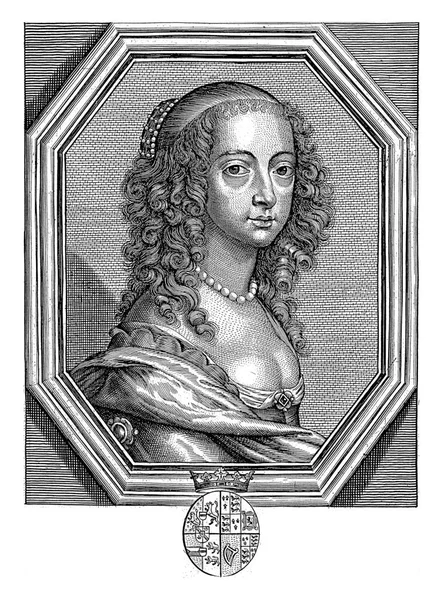Retrato Maria Henrietta Stuart Anónimo 1631 1672 Retrato Maria Henrietta — Foto de Stock